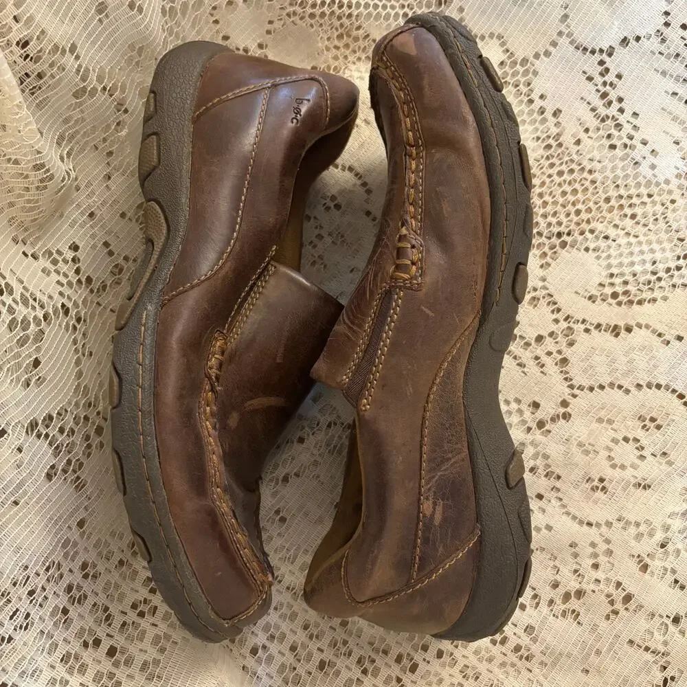 B.O.C Eric Men's US 9 M Brown Leather Loafers Shoes